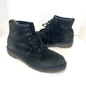 Vintage Dr Martens Suede Boots England Womens 10 Black Desert Lace Up Ankle Doc