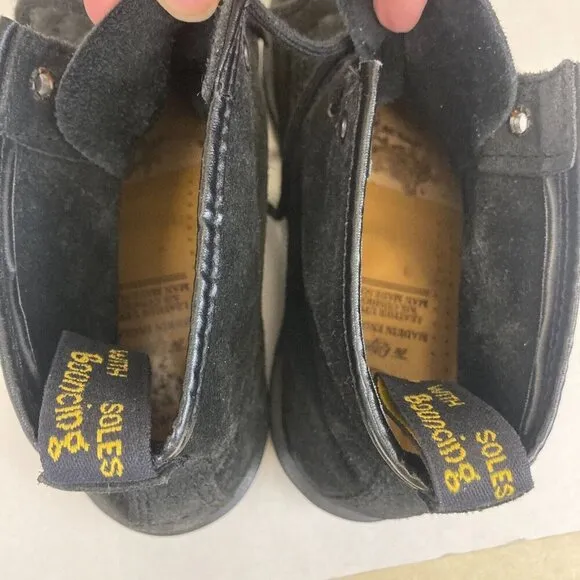Vintage Dr Martens Suede Boots England Womens 10 Black Desert Lace Up Ankle Doc