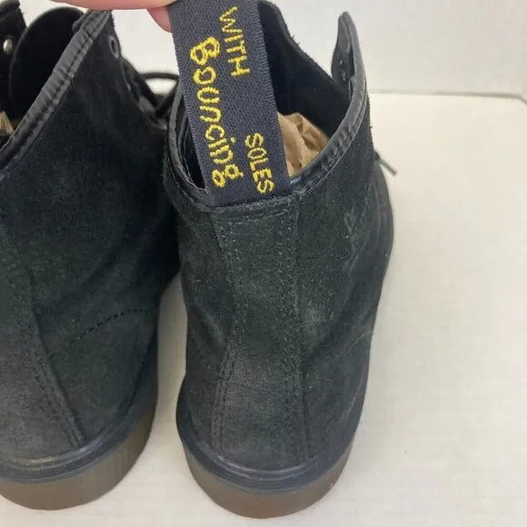 Vintage Dr Martens Suede Boots England Womens 10 Black Desert Lace Up Ankle Doc