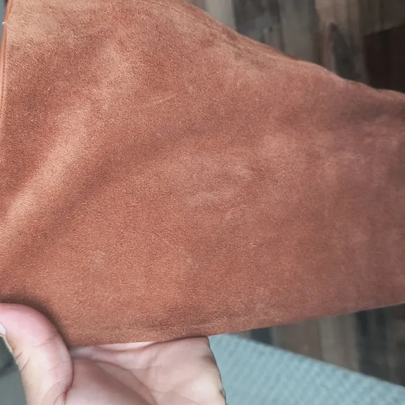 Vintage Emme Uno Knee High British Tan Suede Leather Boots Sz 7.5 Women