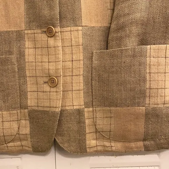 Vintage Faconnable Linen Blazer