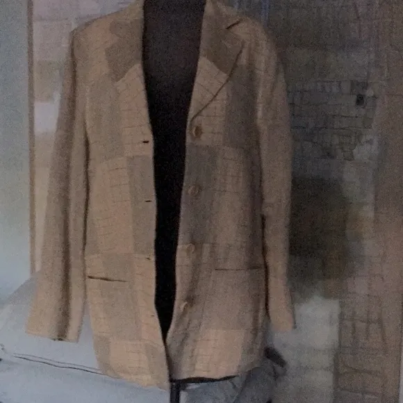 Vintage Faconnable Linen Blazer