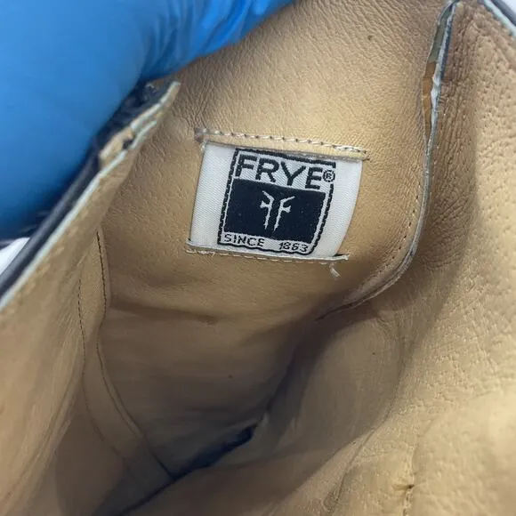 Vintage Frye Jayden Button Black Leather Riding Boots, Women's 8.5B, Preowned
