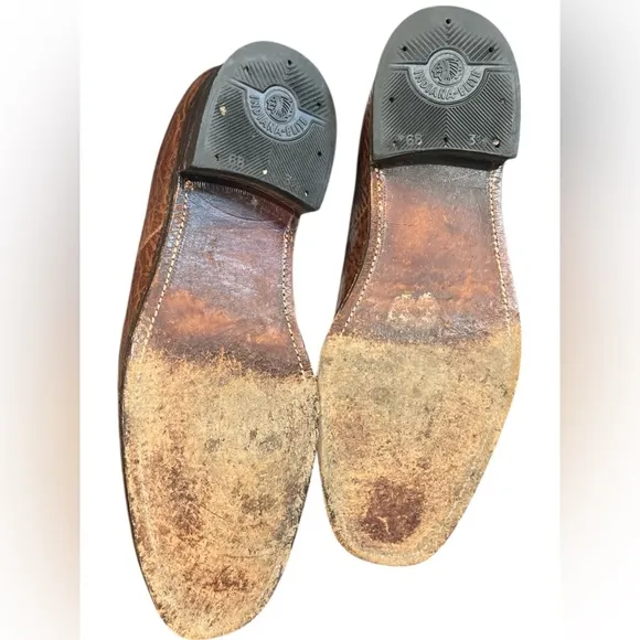 Vintage Genuine leather loafers with Tassels Made in England