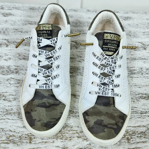 Vintage Havana &quot;Kiki&quot; White Camouflage Low Top Sneakers Shoes | Women's Size 7.5
