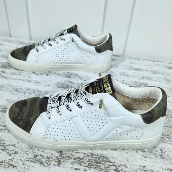 Vintage Havana &quot;Kiki&quot; White Camouflage Low Top Sneakers Shoes | Women's Size 7.5