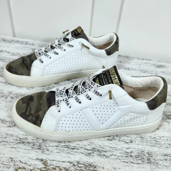 Vintage Havana &quot;Kiki&quot; White Camouflage Low Top Sneakers Shoes | Women's Size 7.5