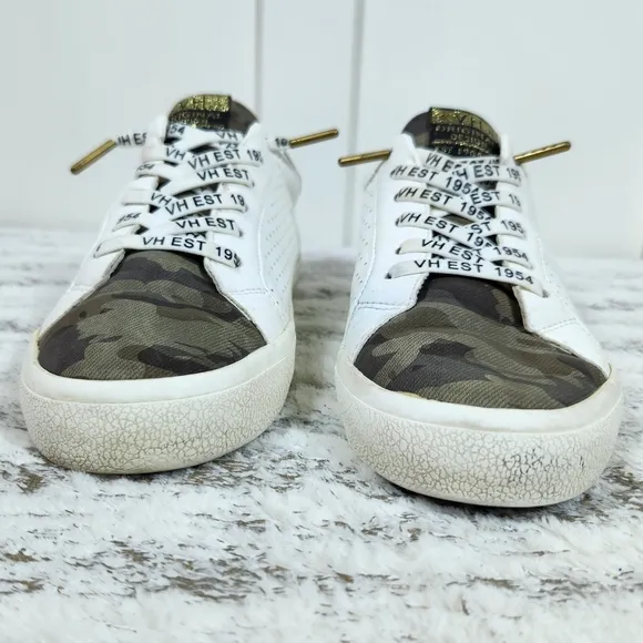 Vintage Havana &quot;Kiki&quot; White Camouflage Low Top Sneakers Shoes | Women's Size 7.5