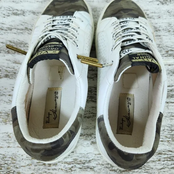 Vintage Havana &quot;Kiki&quot; White Camouflage Low Top Sneakers Shoes | Women's Size 7.5