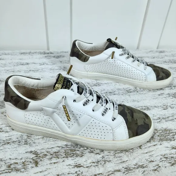 Vintage Havana &quot;Kiki&quot; White Camouflage Low Top Sneakers Shoes | Women's Size 7.5