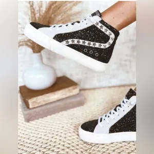 Vintage Havana Dormy Glitter High Top Sneaker Stars Studs Women's NIB 🌴