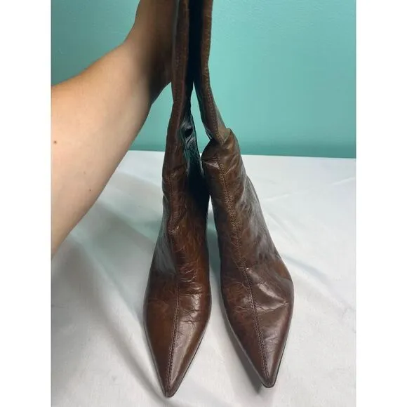 Vintage Leather riding boots with Unique Embellishment‎