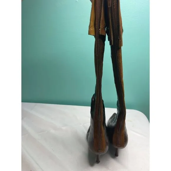 Vintage Leather riding boots with Unique Embellishment‎