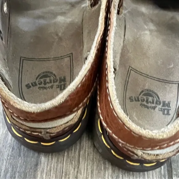 Vintage Made in England Dr. Martens 8209 Brown Platform Sandals Y2K