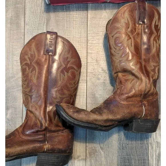Vintage Men's Cowboy‎ Boots Size 9.5D Frye Justin *Damaged Project