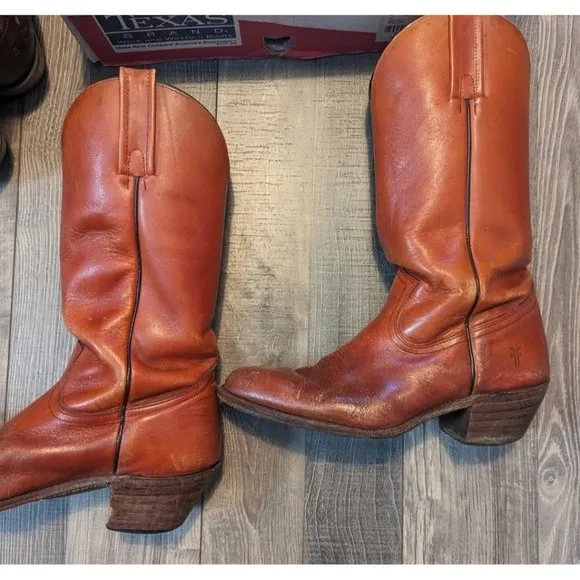 Vintage Men's Cowboy‎ Boots Size 9.5D Frye Justin *Damaged Project
