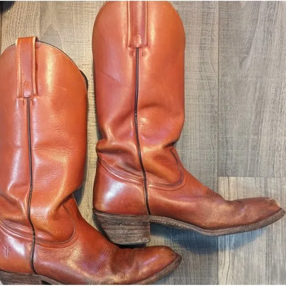 Vintage Men's Cowboy‎ Boots Size 9.5D Frye Justin *Damaged Project