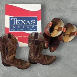 Vintage Men's Cowboy‎ Boots Size 9.5D Frye Justin *Damaged Project
