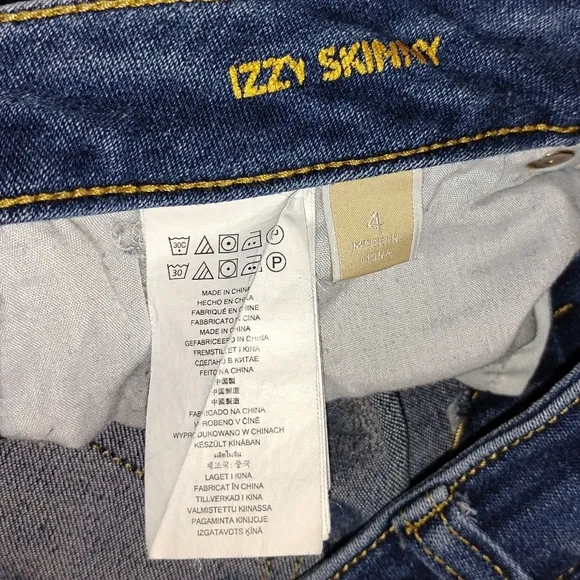 Vintage MICHAEL KORS Izzy Skinny Ankle Cropped Stretch Blue Jeans