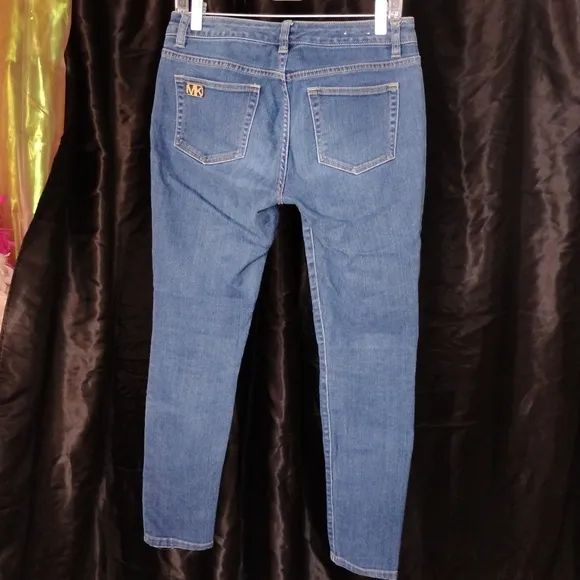 Vintage MICHAEL KORS Izzy Skinny Ankle Cropped Stretch Blue Jeans