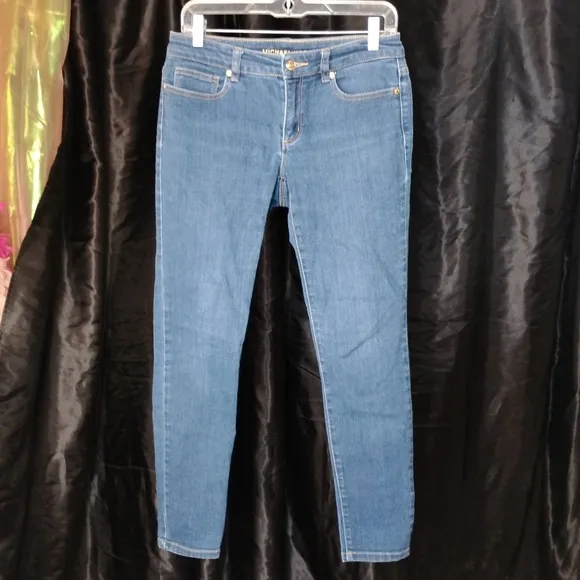 Vintage MICHAEL KORS Izzy Skinny Ankle Cropped Stretch Blue Jeans