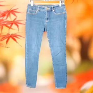Vintage MICHAEL KORS Izzy Skinny Ankle Cropped Stretch Blue Jeans