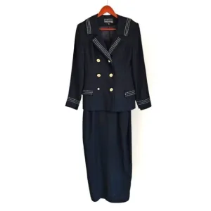 Vintage Nanette Lepore Robespierre '80s Maxi Dress &amp; Blazer Matching Set Size 10
