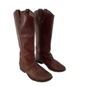 Vintage White Label FRYE Women's Brown Leather Riding Boots Size 9B Preowned