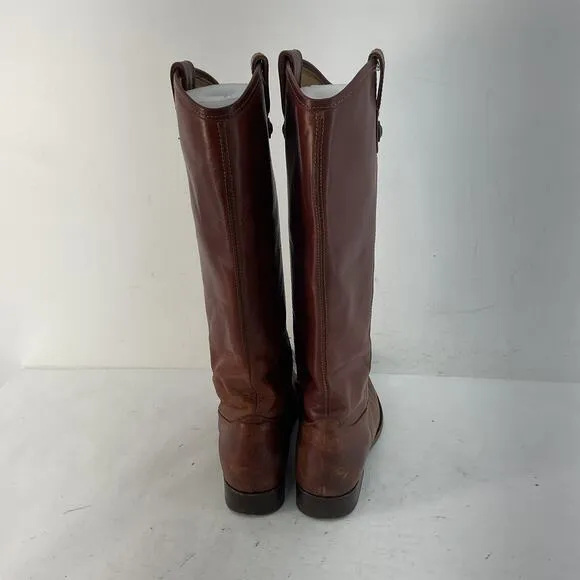 Vintage White Label FRYE Women's Brown Leather Riding Boots Size 9B Preowned