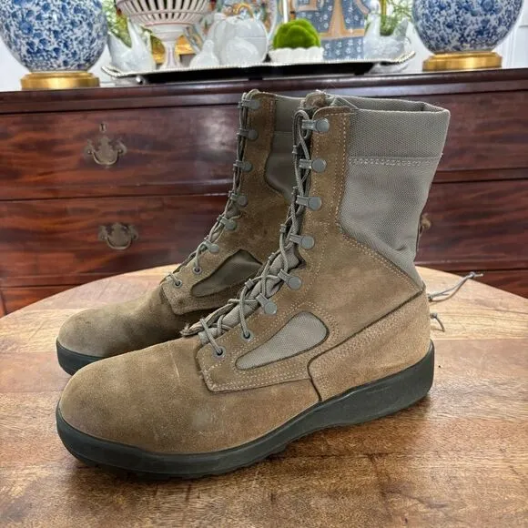 Vintage mens US military suede desert Italy army desert storm suede combat boots