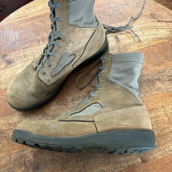 Vintage mens US military suede desert Italy army desert storm suede combat boots