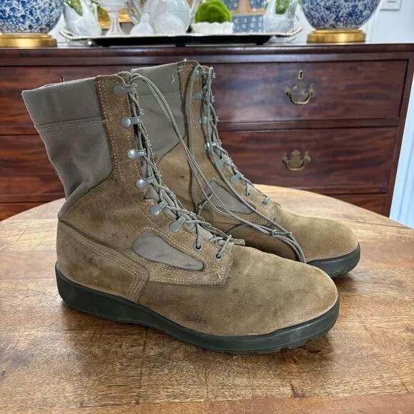 Vintage mens US military suede desert Italy army desert storm suede combat boots