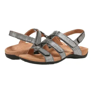 VIONIC Amber Sandals in Black Silver Metallic Size 11 New!