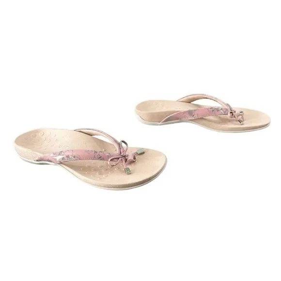 Vionic Bella II Thong Sandal Peach Botanical Women’s Size 9