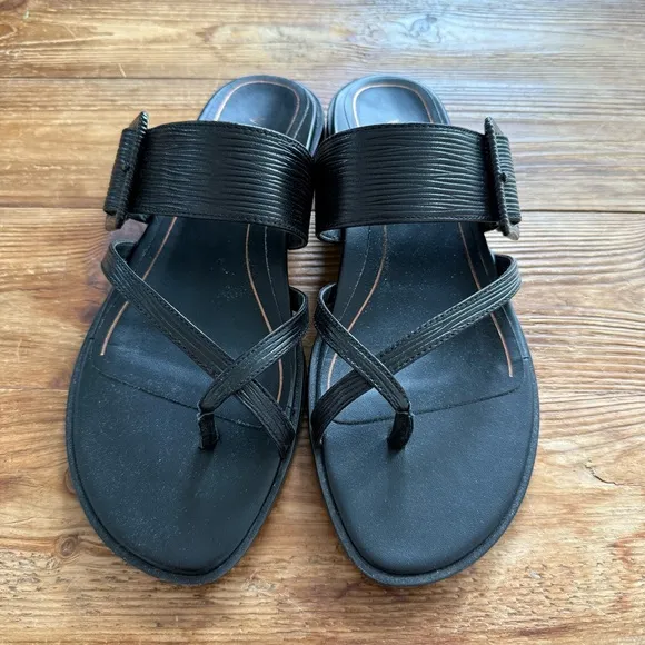 Vionic Black Julep Slip-on Comfort Sandals Women’s 8 NEW