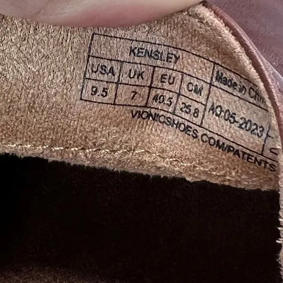 Vionic Kensley Leather Slip On Loafers Brown Women's 9.5 M Tried On Comfort Shoe