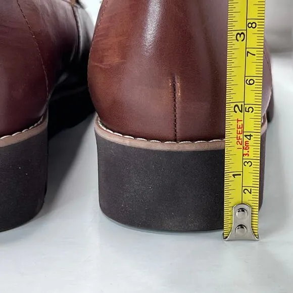 Vionic Kensley Leather Slip On Loafers Brown Women's 9.5 M Tried On Comfort Shoe