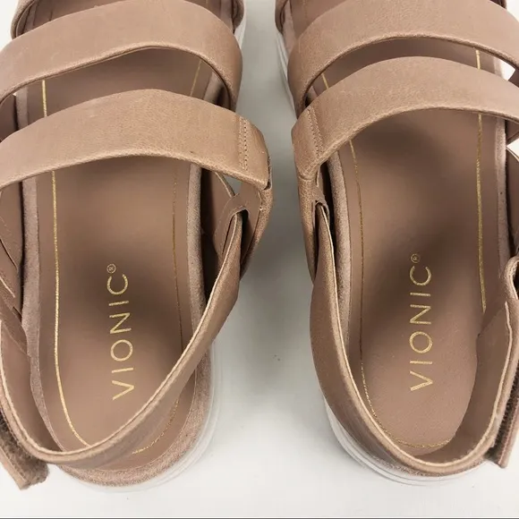 Vionic Leila Keomi Leather Strappy Sandals 6