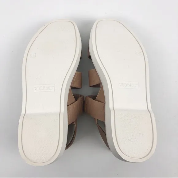 Vionic Leila Keomi Leather Strappy Sandals 6