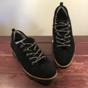 Vionic Women's Charm Ballari Oxford Lace Up Loafers, Black Suede Size 7 NWT
