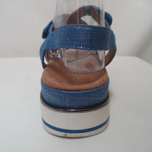 Vionic Womens Kellyn Metallic Slingback Wedge Sandals platform comfort Size 8.5