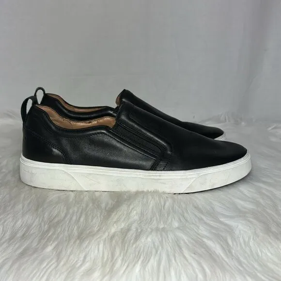 Vionic Kimmie Like New Black Leather Arch Supporting Slip On Loafers Sz …