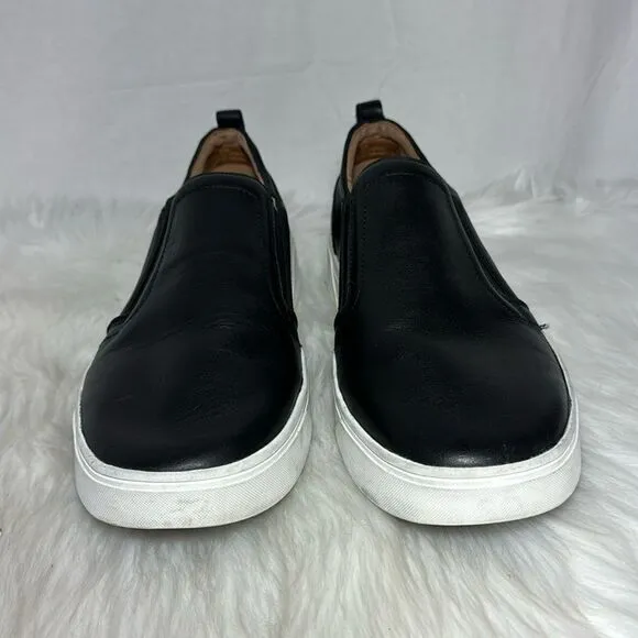 Vionic Kimmie Like New Black Leather Arch Supporting Slip On Loafers Sz …