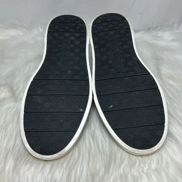 Vionic Kimmie Like New Black Leather Arch Supporting Slip On Loafers Sz …