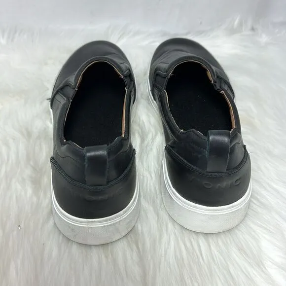 Vionic Kimmie Like New Black Leather Arch Supporting Slip On Loafers Sz …