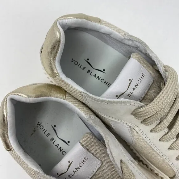 voile blanche lace up sneakers