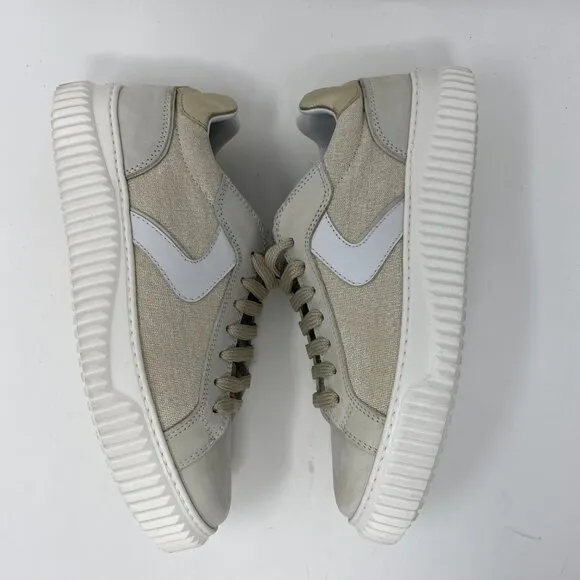 voile blanche lace up sneakers