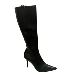VTG 90’s Y2K Banana Republic Black Leather Pointed Toe Stiletto Heel Boots