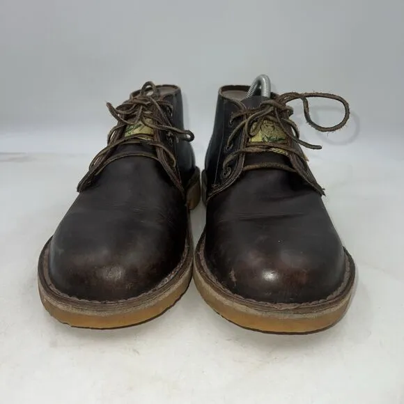 VTG Jim Green Boots Mens Size 8.5 Brown Leather Casual Work Lace-Up Vellie