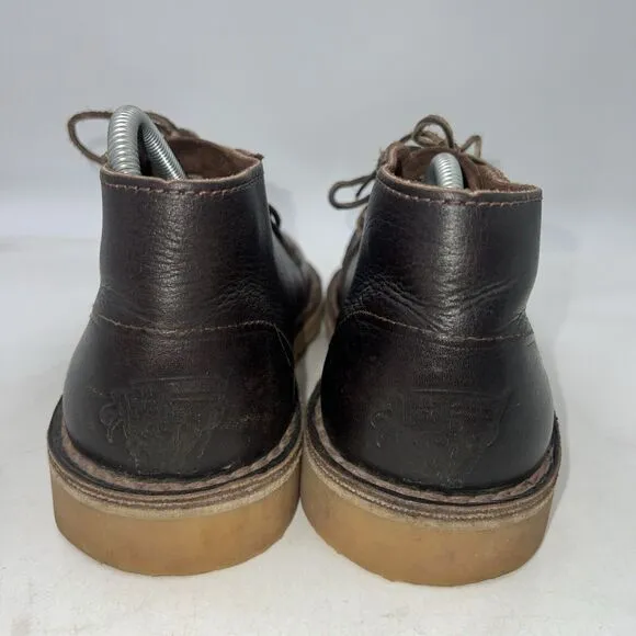 VTG Jim Green Boots Mens Size 8.5 Brown Leather Casual Work Lace-Up Vellie
